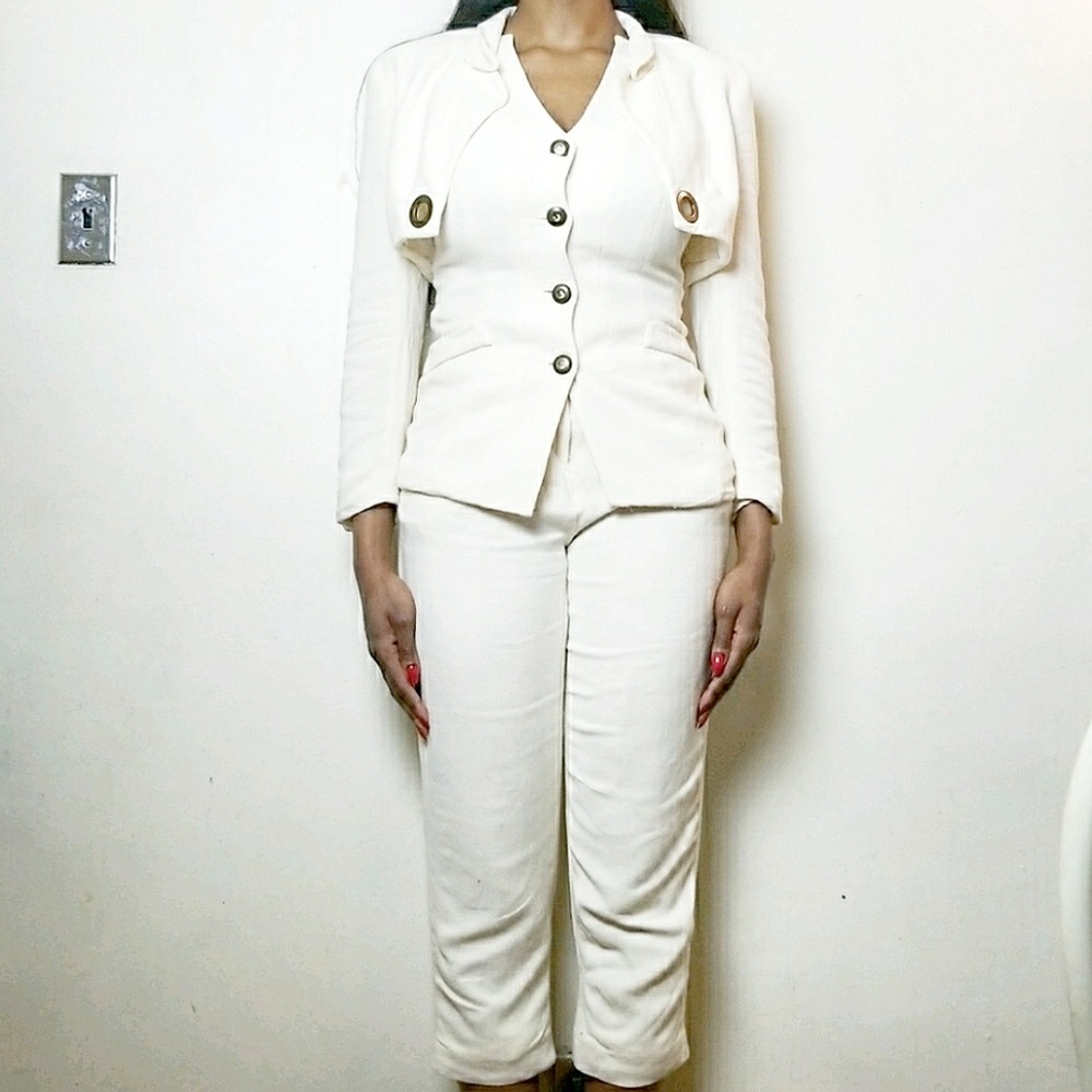 Vintage Alberto Makali Vest Pant Suit Set